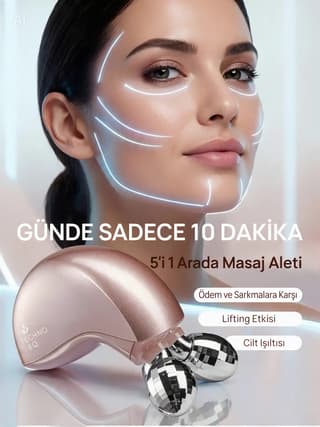Mikroakım EMS Çift Makaralı V-Yüz Güzellik ve Masaj Aleti - 3