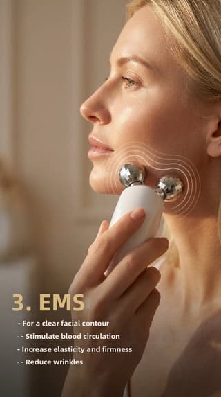 Mikroakım EMS Çift Makaralı V-Yüz Güzellik ve Masaj Aleti - 6